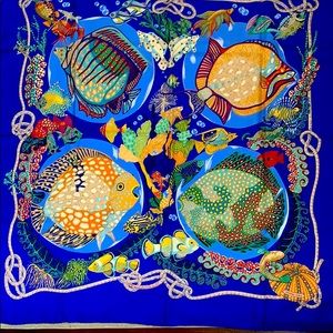 Hermes Grands Ponds Hermès Silk Scarf.